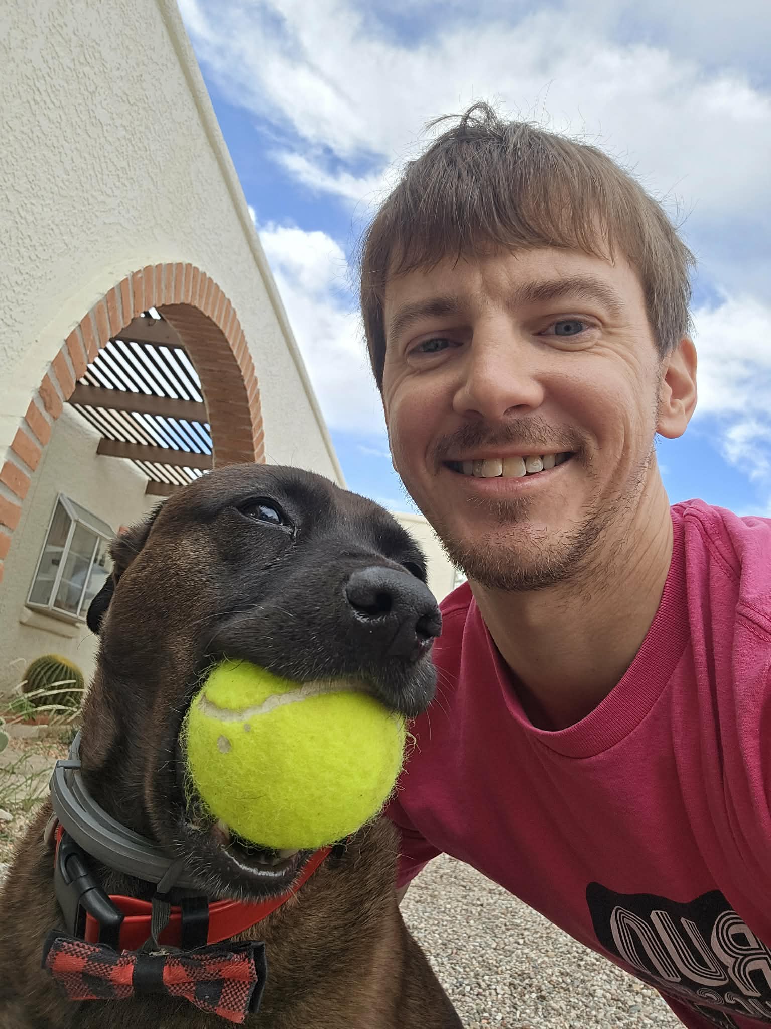 Chuck relaxing during a pet sitting visit